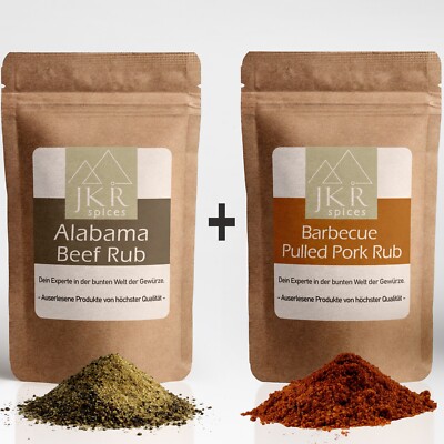 450g BBQ Alabama Beef Rub + 450g BBQ Pulled Pork Rub Kombi Grillgewürz Angebot