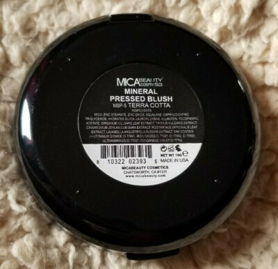 Mica Beauty Pressed Mineral Blush MBP-5 Terra Cotta 15g SPF-15 VEGAN micabeauty