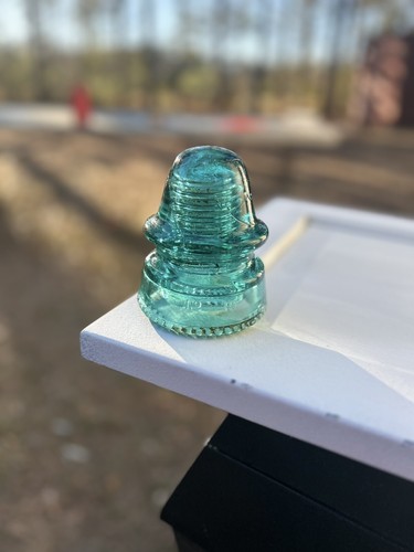 Hemingray glass insulator No 19 Green CD 162 SDP. Lots Of Bubbles! Very Rare - Picture 3 of 24