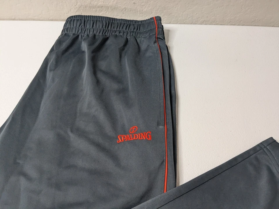 Винтажные спортивные штаны Spalding XL серые оранжевые на шнурке 90-е баскетбол - Изображение 4 из 4