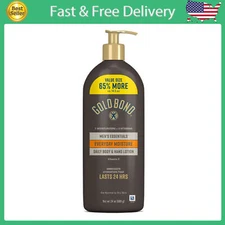 Gold Bond Men's Essentials Everyday Moisturizer Hand and Body Lotion, 24 oz