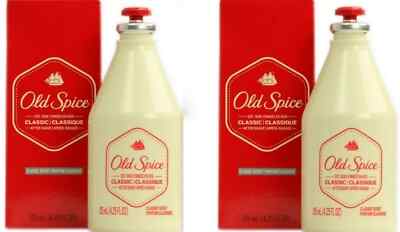 Old Spice Men's After Shave Clean Classic Scent Boxed 4.25oz ( 2 bottles)