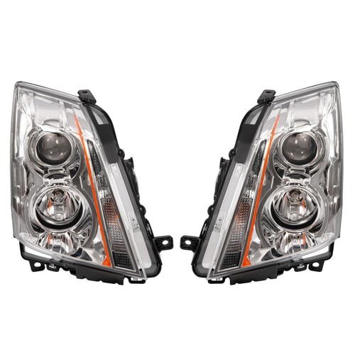 Projector Halogen Pair Headlight For Cadillac CTS CT-S 2008-15 Left Right W/Bulb - Picture 15 of 19