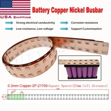 3PCS 31.5" Copper-nickel Strip 0.3mm Busbar For Ebike 21700 Cylindrical Battery