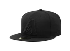 New Era 59Fifty Men Women Cap Arizona Diamondbacks "A" Black on Black Fitted Hat