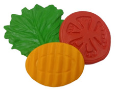 Play Food Salad Fixings Lettuce, Tomato, Carrot Chip