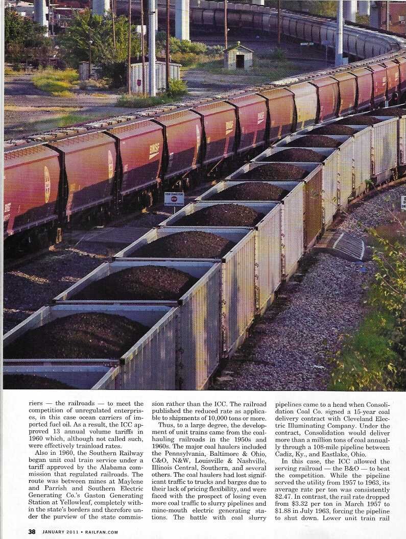 Railfan & Railroad Jan. 2011 Unit Trains Coal Oil Watco Kansas City Donald Duke