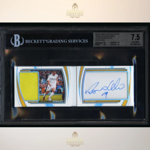 RONALDO 2022-23 Immaculate Signature Move Jersey Auto Booklets /52 BGS 7.5 K15