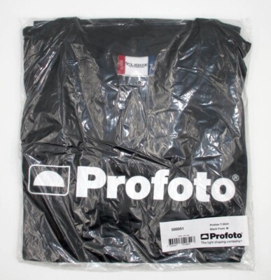 *WOW* ORIGINAL PROFOTO BLACK LOGO T-SHIRT SIZE MED-NEW IN PACKAGE # 500051