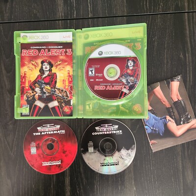 Command & Conquer Red Alert 3, The Aftermath, Counterstrike XBox 360  w/ Poster