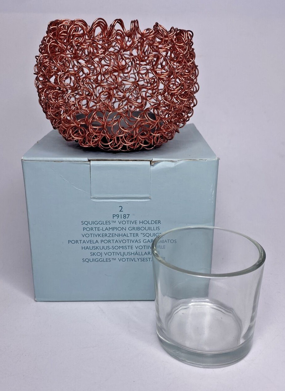 PartyLite Squiggle Votive Holder Rare Retired New In Box P8A/P9187