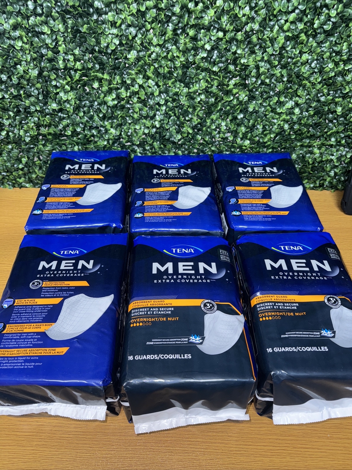 6 Packs TENA 16 COUNT MENS ABSORBENT GUARDS SUPER ABSORBENCY eBay