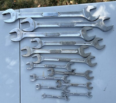 Snap On Tools Double Open-End Wrench 13 Pc Set Vs 1 5/8 -5/16 