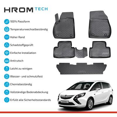 Floor mats for Opel Zafira Tourer C 5 seats 2011-2019 non-slip, 5 pcs