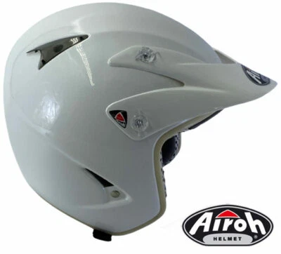 CASQUE AIROH TRIAL ROCK WHITE GLOSS OFFROAD ENDURO RACING - Photo 1/4