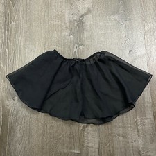 Freestyle Danskin Girls Dance Mini Skirt Black Sheer Pull On Size S