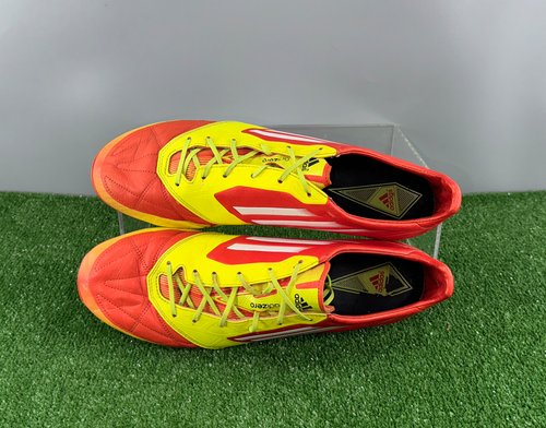 Adidas Adizero F50 SG Leather V23966 Elite US11 UK10.5 Orang boots Cleats mens - Picture 6 of 12