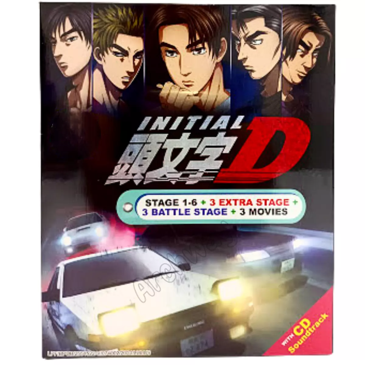 INITIAL D Stage 1-6 + 3 Movies Complete Series DVD English Subtitled Region  Free