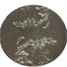 Arthur Armour Hand Wrought Gold Anodized Aluminum Plate ~ Pine Mountain Motif