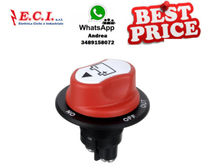 Disconnect Car Motorcycle Boat Camper Battery Switch MAX 50V DC 50A CONT 75A