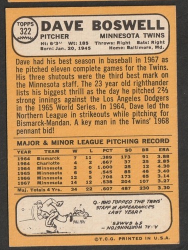 1968 Topps Baseball Cards Scegli una carta a scelta 295-660 EX X-MT 1/25 Set Break - Foto 47 di 490