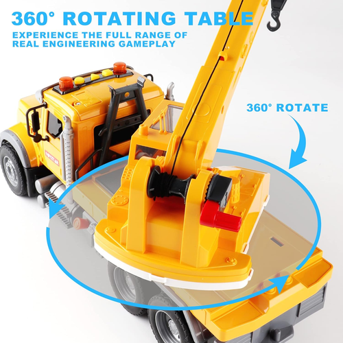 Toys for 3 Years Old Boys Girls Kids,Construction Toy Crane Truck with Lights an - Picture 4 of 12