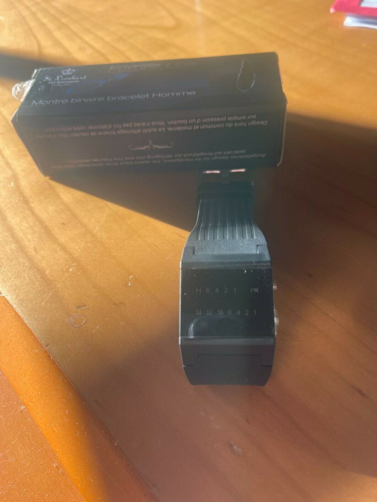 Binär-Armbanduhr Future Line mit Blauer Anzeige, für Herren (Digitale Armbanduhr