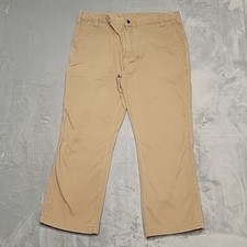 Carhartt Pants Men 38x30 Tan 100095-253 Rugged Flex Canvas Work Dungaree Utility