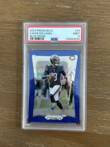 2024 Panini Prizm Deca Caleb Williams Blue Prizm /149 Rookie RC #54 PSA 9
