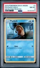 2019 POKEMON SUN & MOON DETECTIVE PIKACHU #7 PSYDUCK-HOLO PSA 8