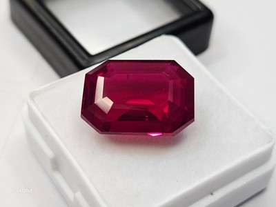 Natural Red Ruby Mozambique Emerald Cut 15+ Ct For Rings & Jewellery Making