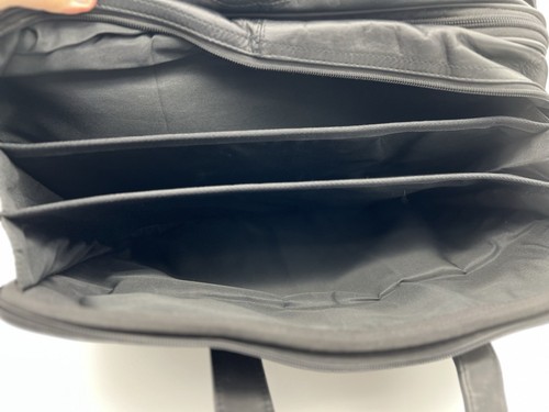 Heritage Leather Goods Portfolio Bag Expandable Briefcase Shoulder - No Strap - Picture 7 of 10