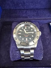 Squale 1545 Dive Watch REF 1545SSBK.AC Full Set W/ Bracelet, All Links, 300M WR