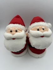 Rudolph Santa Claus Plush Slippers Unisex Women's 9 Christmas Holiday Novelty