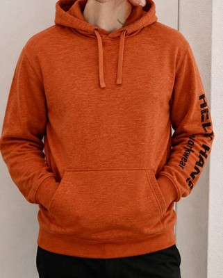 Helly Hansen Logo Herren Hoodie Baumwoll-Pullover m. Kapuze Sweat-Pullover