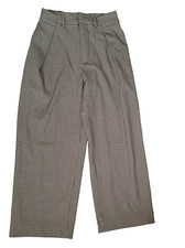 Zara Girls Beige Plaid Classy Dress Pants Size 9 High waisted Rich Old Money