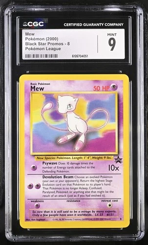 CGC 9 MINT Mew 2000 Black Star Promos 8 Pokemon Card
