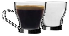6 glass espresso coffee cups Bormioli Rocco Oslo, new and unused in original box