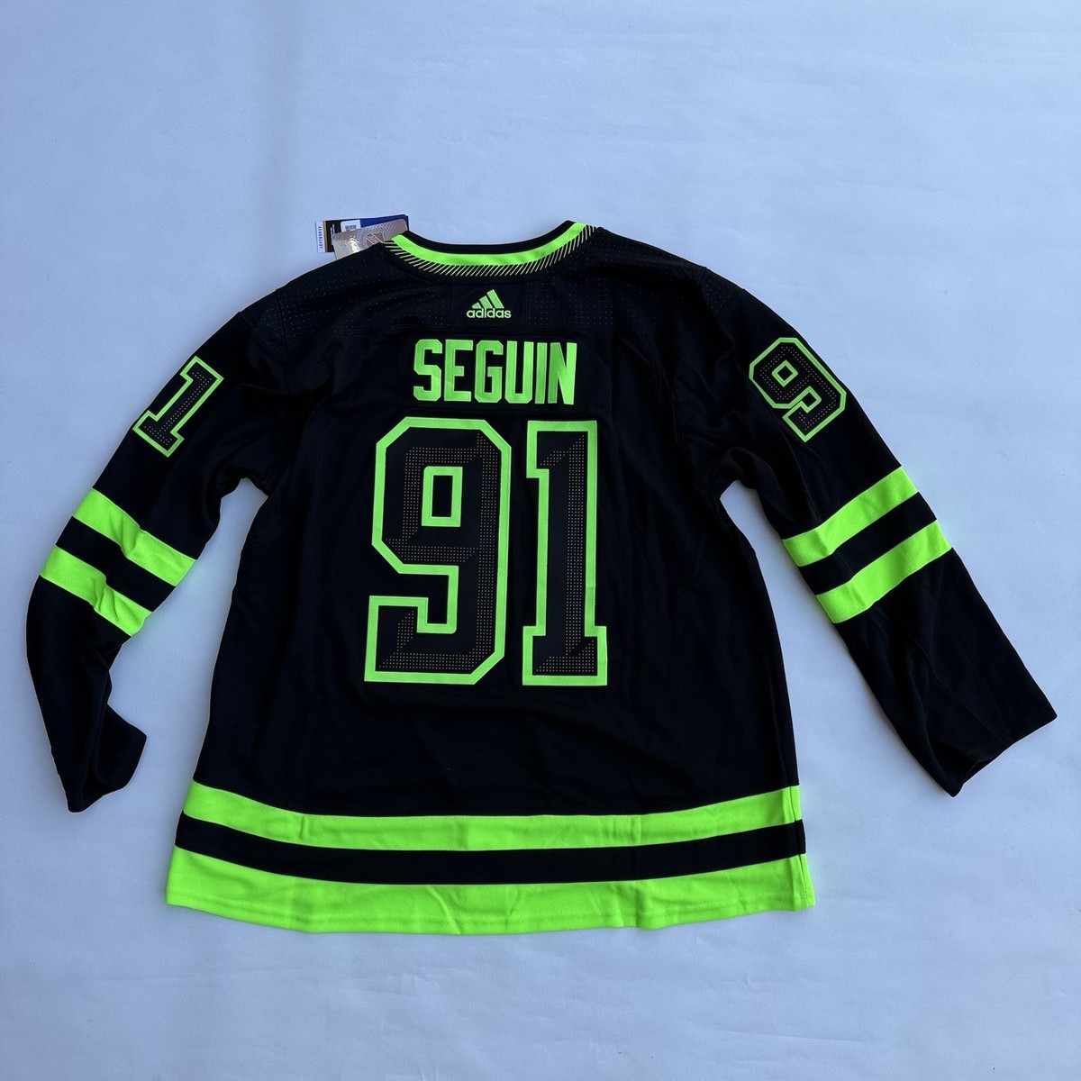 Authentic Adidas Dallas Stars Tyler Seguin #91 Blackout Glow