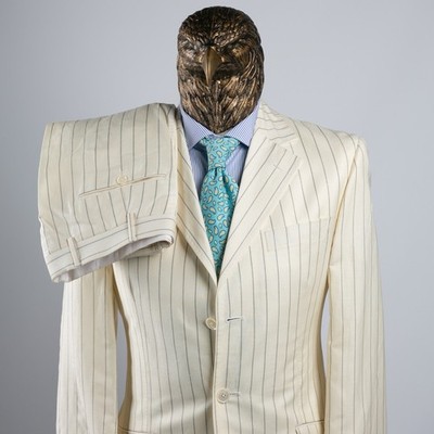 NWT $3250 PATRICK HELLMANN Wool and Linen Striped Suit Ivory 44US/54IT LONG