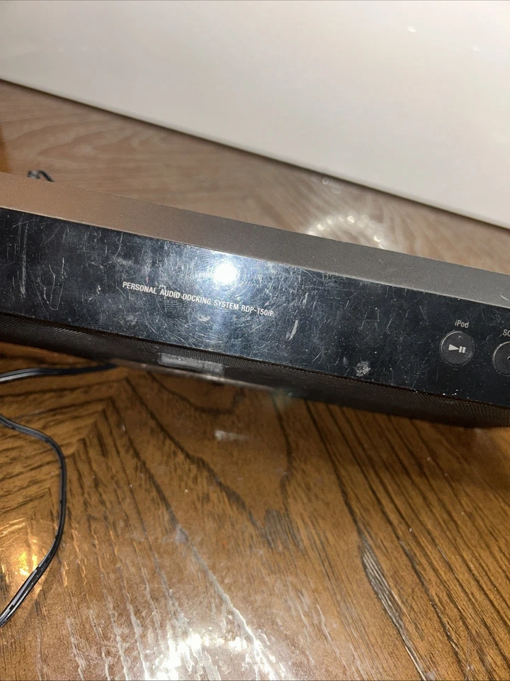 Sistema de altavoces base Sony RDP-T50iP iPod iPhone con adaptador probado funciona Foto 4 de 4