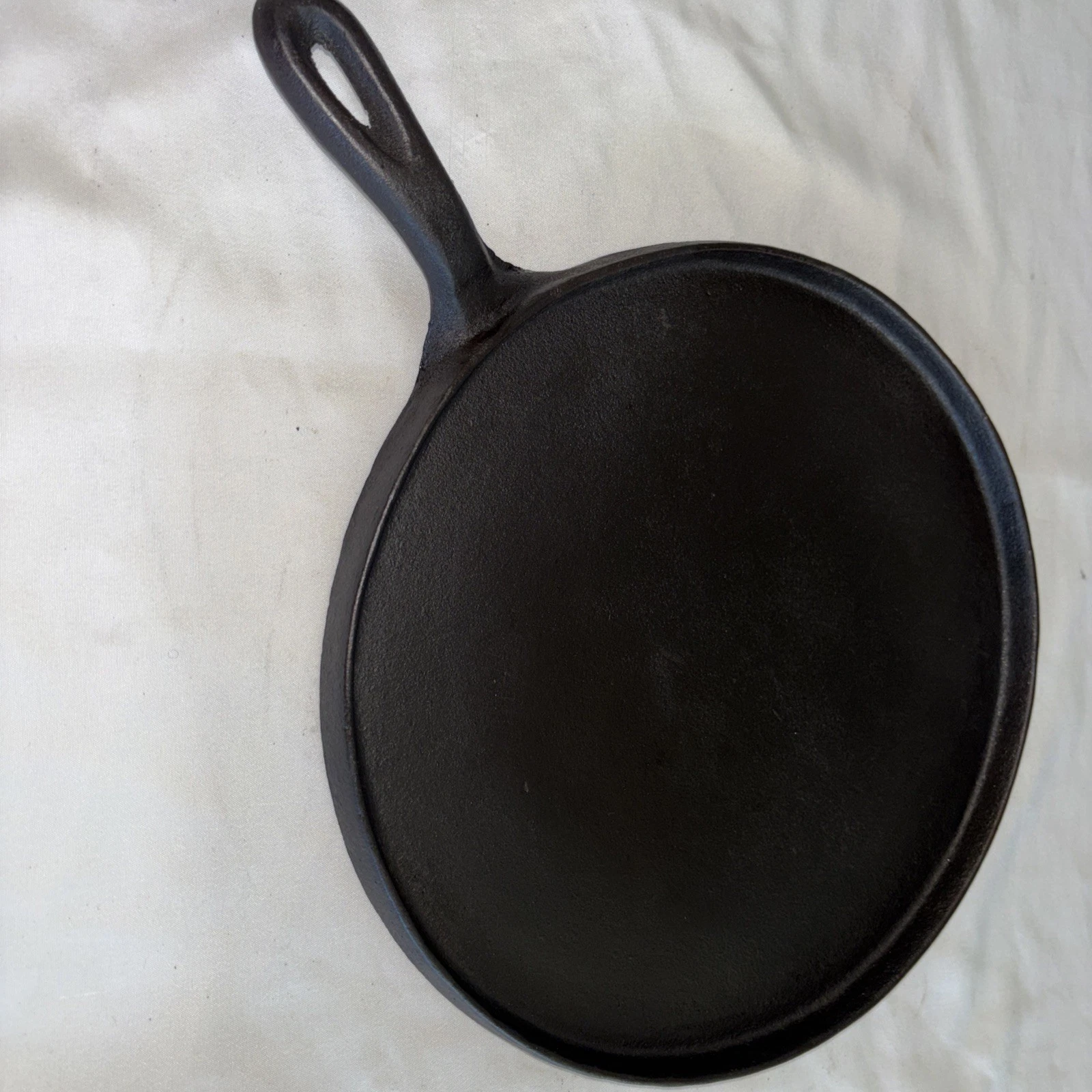 RESTORED UPCYCLED Cast Iron Comal Griddle Round Mexico SEASONED 10”