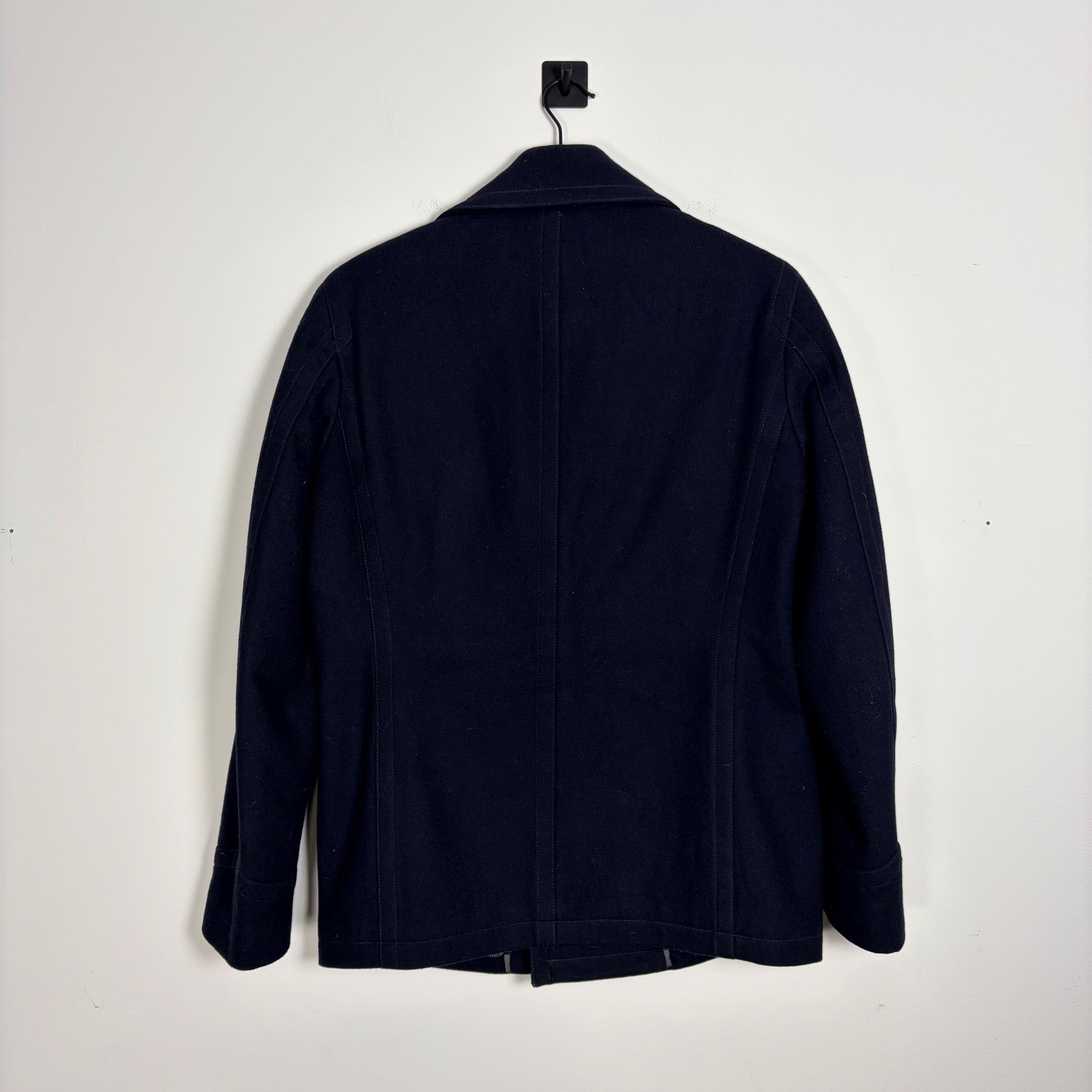 Banana Republic Wool Blend Double Breasted Peacoat Emmetex Italy Navy Medium