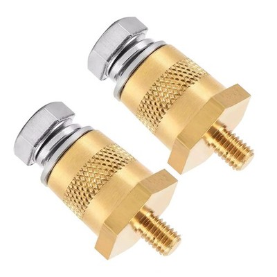 1Pair Brass Battery Pole Adapter Terminal Connector Fittings M6 Thread Post