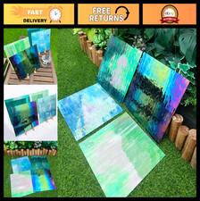 Iridescent Stained Glass Sheets Variety Pack 12"x12" - Perfect for Crafts  Mosa