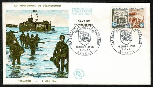 FRANCE 1964 FDC 20th anniversary of the landing in Normandy  SG72R