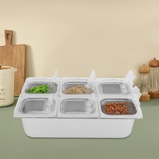 Fruit Pan Set 6 Small Pans Fruit Container With Lids And Water-filtering Gaskets