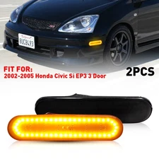 2X MARKER SIDE LED LIGHTS FENDER TURN SIGNAL LAMP Fit 2002-2005 HONDA CIVIC