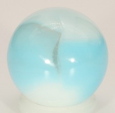 Vitro Agate Baby Blue Whitie Marble 19/32" Mint