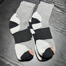 2 pairs Grundens Merino Wool Mid Socks Men  s  L 9-12 Gray  Black